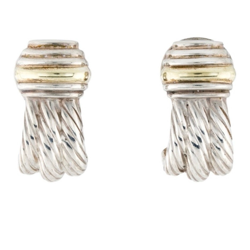 David Yurman Elegant Silver Clip-On Earrings